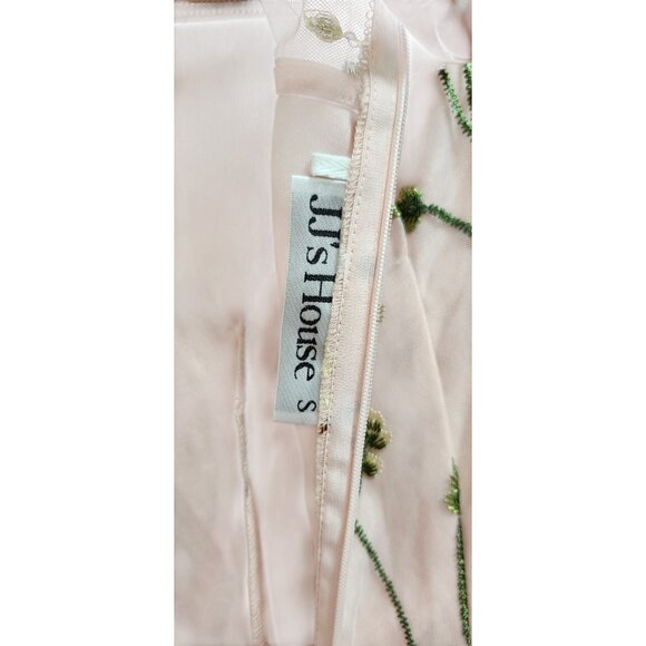 JJ'sHouse Elegant Pink Embroidered Maxi Dress Women’s Formal Gown Floral S - Picture 9 of 13
